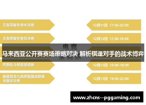 马来西亚公开赛赛场策略对决 解析棋逢对手的战术博弈
